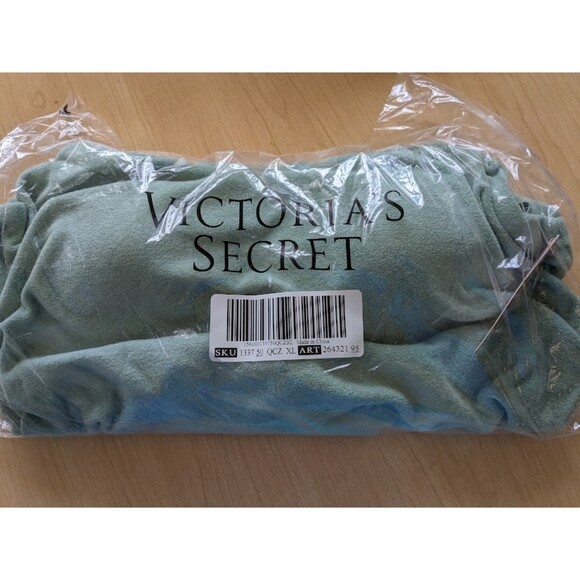 NWT Victoria's Secret Swim XL Essential Green Terry Strappy Back Scoop Swimsuit - Picture 7 of 8